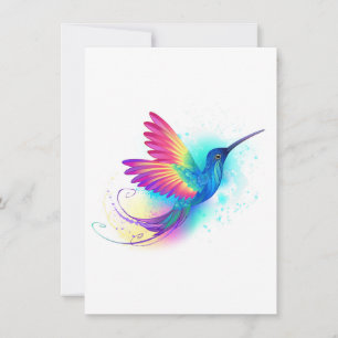 Exotic Rainbow Hummingbird Notitiekaartje