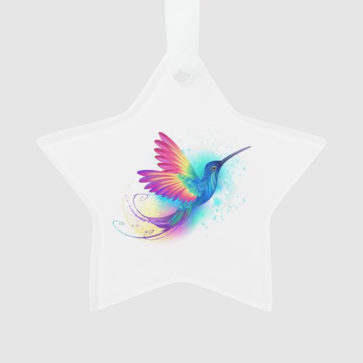 Exotic Rainbow Hummingbird Ornament (voorkant)