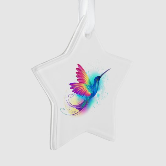 Exotic Rainbow Hummingbird Ornament (voorkant)