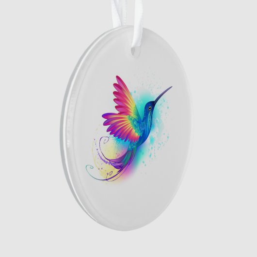 Exotic Rainbow Hummingbird Ornament (voorkant)