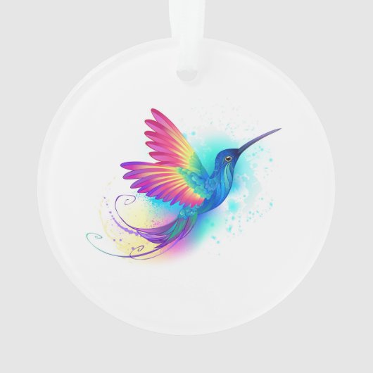 Exotic Rainbow Hummingbird Ornament (achterkant)
