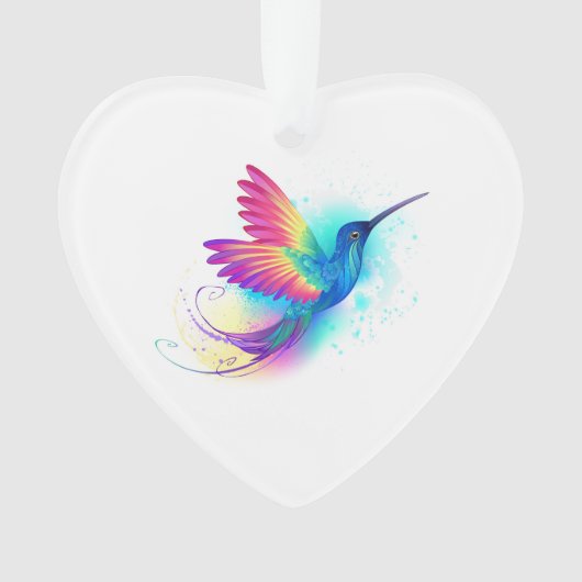 Exotic Rainbow Hummingbird Ornament (voorkant)