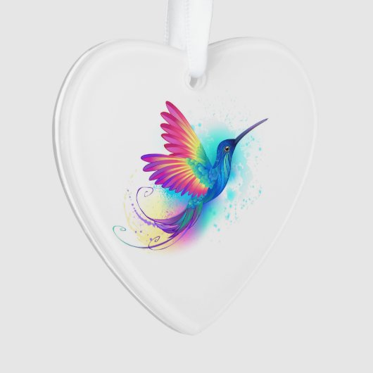 Exotic Rainbow Hummingbird Ornament (voorkant)