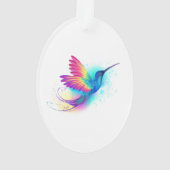 Exotic Rainbow Hummingbird Ornament (achterkant)