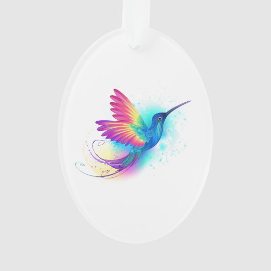 Exotic Rainbow Hummingbird Ornament (achterkant)