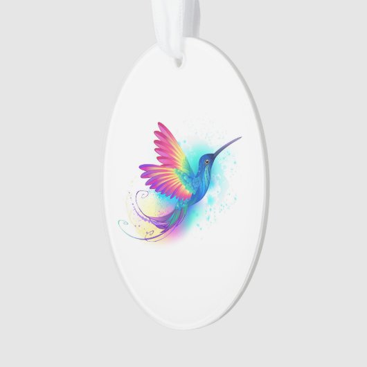 Exotic Rainbow Hummingbird Ornament (voorkant)
