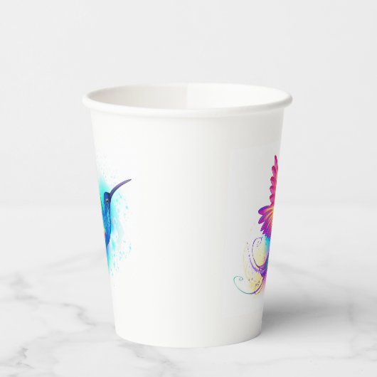 Exotic Rainbow Hummingbird Papieren Bekers (Links)