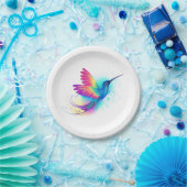 Exotic Rainbow Hummingbird Papieren Bordje (Feest)