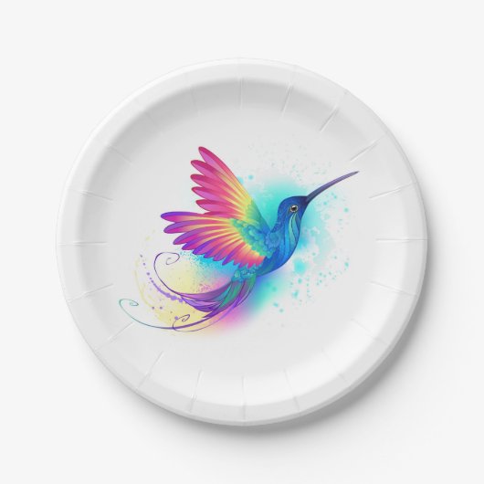 Exotic Rainbow Hummingbird Papieren Bordje (Voorkant)