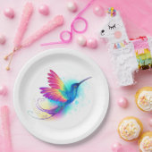 Exotic Rainbow Hummingbird Papieren Bordje (Feest)