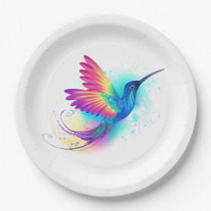 Exotic Rainbow Hummingbird Papieren Bordje