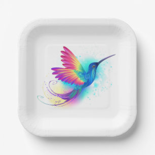 Exotic Rainbow Hummingbird Papieren Bordje
