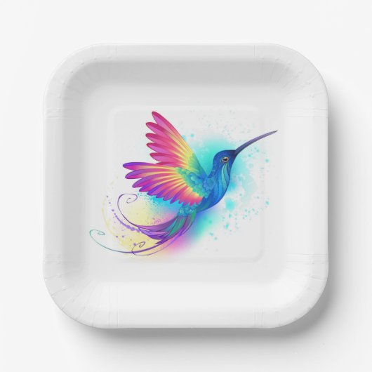 Exotic Rainbow Hummingbird Papieren Bordje (Voorkant)