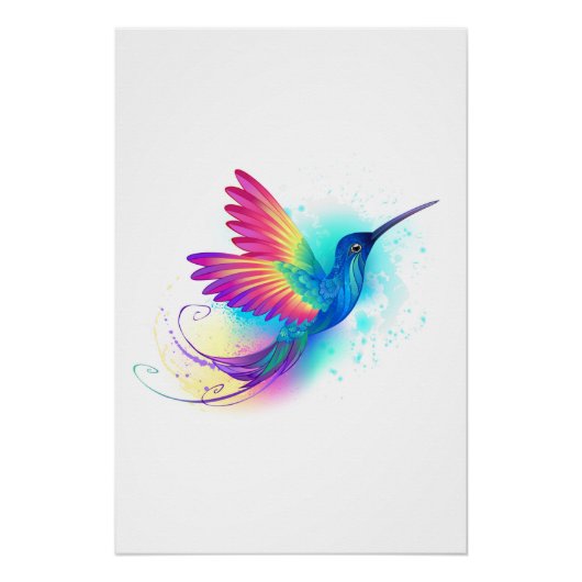 Exotic Rainbow Hummingbird Perfect Poster (Voorkant)