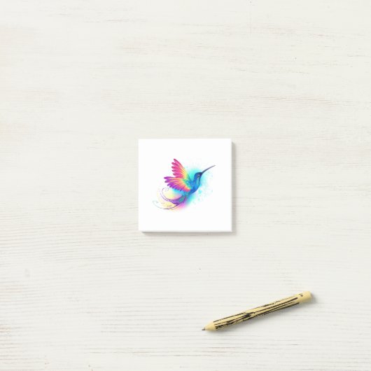Exotic Rainbow Hummingbird Post-it® Notes (Op bureau)