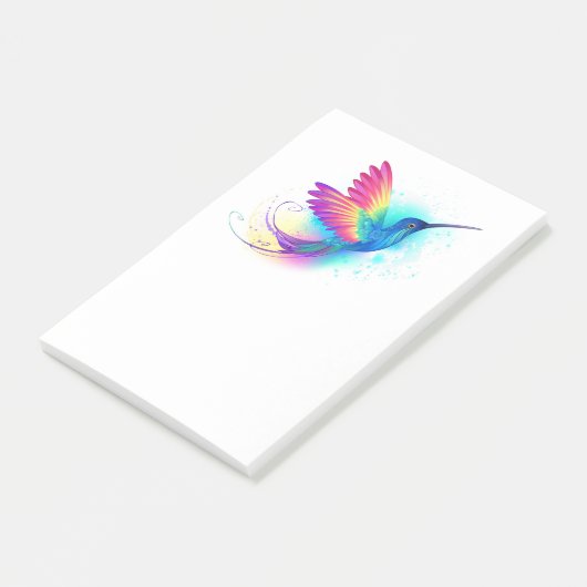 Exotic Rainbow Hummingbird Post-it® Notes (Schuin)