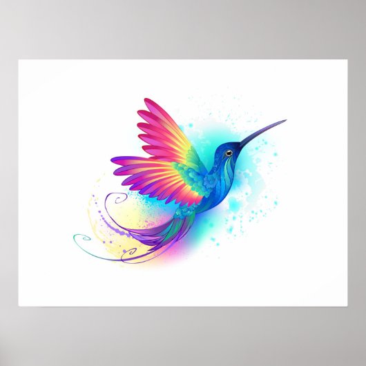Exotic Rainbow Hummingbird Poster (Voorkant)