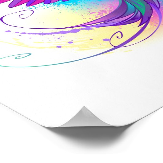 Exotic Rainbow Hummingbird Poster (Hoek)