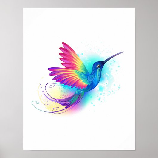 Exotic Rainbow Hummingbird Poster (Voorkant)