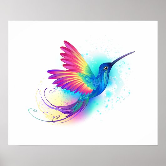 Exotic Rainbow Hummingbird Poster (Voorkant)