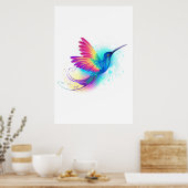 Exotic Rainbow Hummingbird Poster (Keuken)