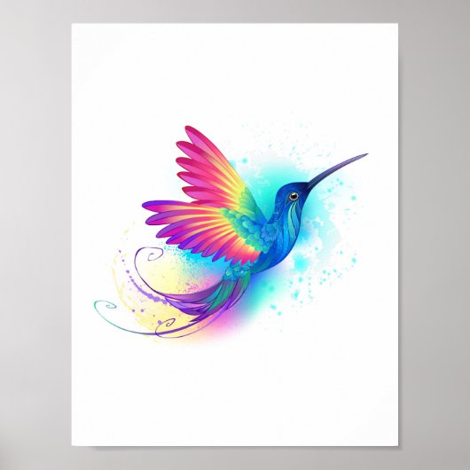 Exotic Rainbow Hummingbird Poster (Voorkant)