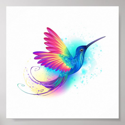 Exotic Rainbow Hummingbird Poster (Voorkant)