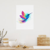 Exotic Rainbow Hummingbird Poster (Keuken)