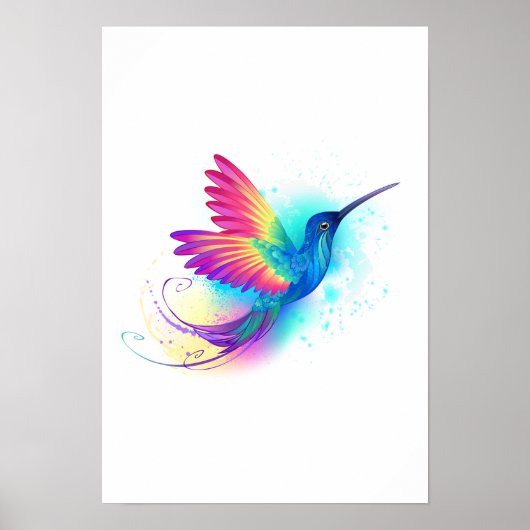 Exotic Rainbow Hummingbird Poster (Voorkant)