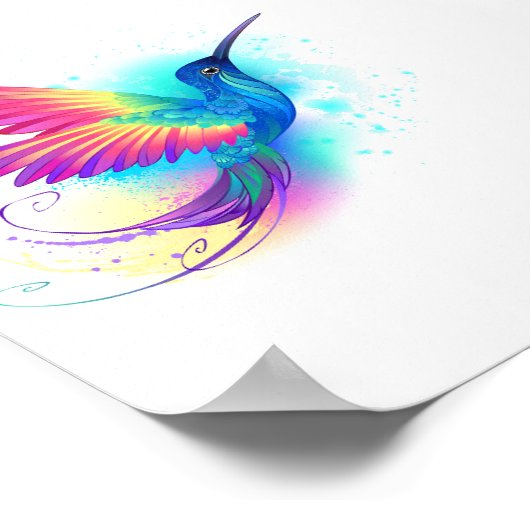 Exotic Rainbow Hummingbird Poster (Hoek)