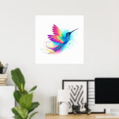 Exotic Rainbow Hummingbird Poster (Thuiskantoor)