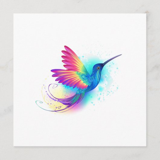 Exotic Rainbow Hummingbird Programmakaart (Voorkant)