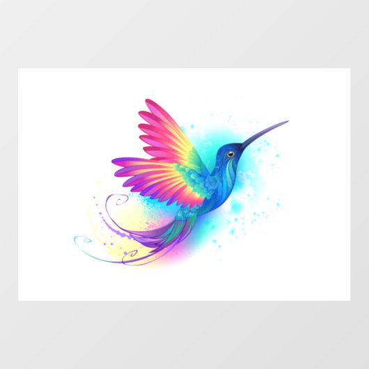 Exotic Rainbow Hummingbird Raamsticker (Vel)