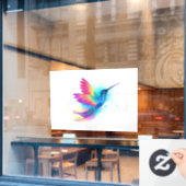 Exotic Rainbow Hummingbird Raamsticker (Cafe Raam)