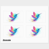Exotic Rainbow Hummingbird Rechthoekige Sticker (Vel)