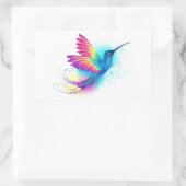 Exotic Rainbow Hummingbird Rechthoekige Sticker (Tas)
