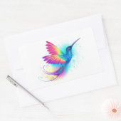 Exotic Rainbow Hummingbird Rechthoekige Sticker (Envelop)