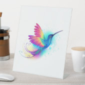 Exotic Rainbow Hummingbird Reclamebord Met Voetstuk (Insitu)