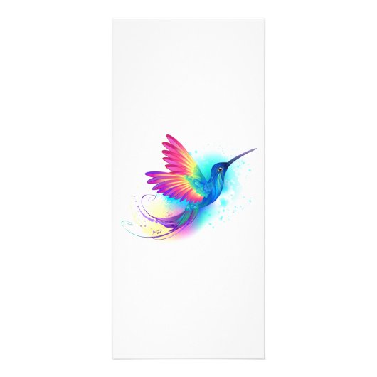 Exotic Rainbow Hummingbird Reclamekaart (Voorkant)