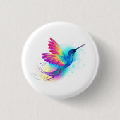 Exotic Rainbow Hummingbird Ronde Button 3,2 Cm (Voorkant)