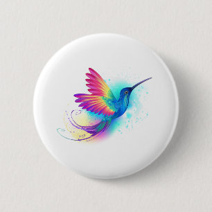 Exotic Rainbow Hummingbird Ronde Button 5,7 Cm
