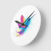 Exotic Rainbow Hummingbird Ronde Klok (Hoek)