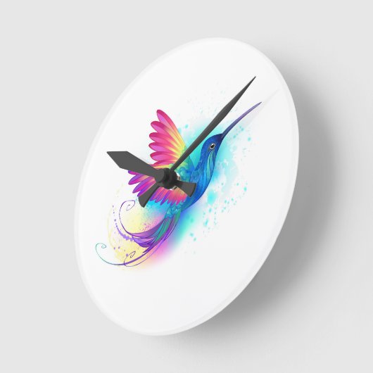 Exotic Rainbow Hummingbird Ronde Klok (Hoek)