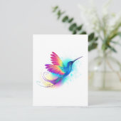 Exotic Rainbow Hummingbird RSVP Kaartje (Staand voorkant)