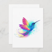 Exotic Rainbow Hummingbird RSVP Kaartje (Voorkant / Achterkant)