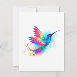 Exotic Rainbow Hummingbird RSVP Kaartje