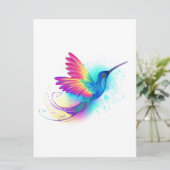 Exotic Rainbow Hummingbird Save The Date (Staand voorkant)