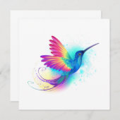 Exotic Rainbow Hummingbird Save The Date (Voorkant / Achterkant)