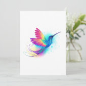 Exotic Rainbow Hummingbird Save The Date (Staand voorkant)