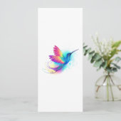 Exotic Rainbow Hummingbird Save The Date (Staand voorkant)